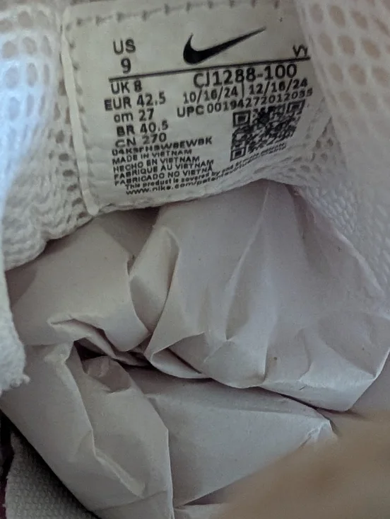 Nike Air Zoom Spiridion Cage 2 (2024) Triple White #CJ1288-100 Men Size 9 No Box - Picture 12 of 12